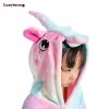 Kids Bathrobe For Girls Pajamas Star Unicorn Towel Flannel Sleepwear Cute Cartoon Unisex Nightwear Robe Boys 3