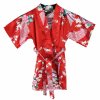 Puseky Kid Silk floral Robe Kimono Robes Bridesmaid Flower Girl Dress Bathrobe Sleepwear Night Gown Sleepwear 3
