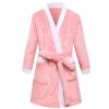 Children Bathrobes for Boys Velvet Sleepwear Baby Robes Pajamas for Girls Clothes Teens Striped Pijamas Kids Wine Red
