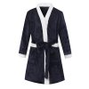 Children Bathrobes for Boys Velvet Sleepwear Baby Robes Pajamas for Girls Clothes Teens Striped Pijamas Kids Black