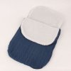 Baby sleeping bag baby thickening plus velvet knit warm sleeping bag wool stroller sleeping bag Blue