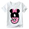 Baby boy girl happy birthday letter bow cute print clothes children funny T shirt round neck 09