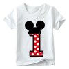 Baby boy girl happy birthday letter bow cute print clothes children funny T shirt round neck 10