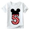 Baby boy girl happy birthday letter bow cute print clothes children funny T shirt round neck 14