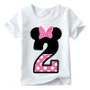 Baby boy girl happy birthday letter bow cute print clothes children funny T shirt round neck 02
