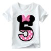 Baby boy girl happy birthday letter bow cute print clothes children funny T shirt round neck 05