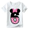 Baby boy girl happy birthday letter bow cute print clothes children funny T shirt round neck 06