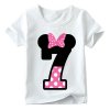 Baby boy girl happy birthday letter bow cute print clothes children funny T shirt round neck 07
