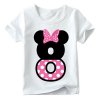 Baby boy girl happy birthday letter bow cute print clothes children funny T shirt round neck 08