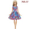Handmade Mini Dress Mixed Style Casual Dating Wear Lace Skirt Floral Pattern Gown Clothes For Barbie NO.13