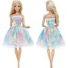 Handmade Mini Dress Mixed Style Casual Dating Wear Lace Skirt Floral Pattern Gown Clothes For Barbie 4