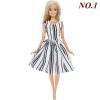 Handmade Mini Dress Mixed Style Casual Dating Wear Lace Skirt Floral Pattern Gown Clothes For Barbie NO.1