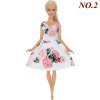 Handmade Mini Dress Mixed Style Casual Dating Wear Lace Skirt Floral Pattern Gown Clothes For Barbie NO.2