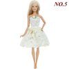 Handmade Mini Dress Mixed Style Casual Dating Wear Lace Skirt Floral Pattern Gown Clothes For Barbie NO.3