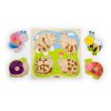 Dřevěné vkládací puzzle hmyz Viga (Barva Multicolor)