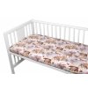 Bavlněné prostěradlo, Wild animals, Baby Nellys, hnědé (Rozměry 120x60)