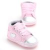 Infant Newborn Baby Girls Polka Dots Heart Autumn Lace Up First Walkers Sneakers Shoes Toddler Classic 4