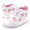 Baby Girl Shoes White Lace Floral Embroidered Soft Shoes Prewalker Walking Toddler Kids Shoes free shipping 1