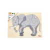 Dětské dřevěné puzzle vkládačka Montessori Viga Slon (Barva Multicolor)