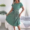 Ficusrong Fashion Floral Pleated A Line Long Dress Women Spring Summer Short Sleeve High Waist Chic.jpg Q90.jpg (1)