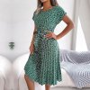 Ficusrong Fashion Floral Pleated A Line Long Dress Women Spring Summer Short Sleeve High Waist Chic.jpg 640x640 (1)