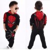 2018 Spiderman Baby Boys Clothing sets Sport suit Christmas boys Clothes Autumn winter spider man clothes Black
