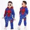 2018 Spiderman Baby Boys Clothing sets Sport suit Christmas boys Clothes Autumn winter spider man clothes Blue