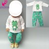 doll clothes for 43cm born Baby doll boy clothes green frog for 17 40cm 38cm baby A2