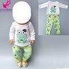doll clothes for 43cm born Baby doll boy clothes green frog for 17 40cm 38cm baby A4
