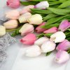 Bytová dekorace - kytice umělých tulipánů