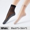 10Pairs Spring Summer Women Soft Socks Velvet Silk Socks Non Slip Bottom Splice Transparent Ladies Ultrathin.jpg 640x640
