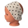 Letní čelenka, bandana, mušelín, Puntík, Baby Nellys - cappuccino (Velikost koj oblečení 92/98 (18-36m))