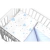 Výhodná sada do postýlky 6D, I love Boy, Baby Nellys 120x90cm, bílá/modrá (Velikost povlečení 135x100)