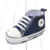 New Canvas Classic Sports Sneakers Newborn Baby Boys Girls First Walkers Shoes Infant Toddler Soft Sole Darkblue Star
