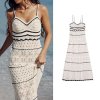 2023 Summer New Dress Women s Beach Style Knitted Slim Fit Slim Strap Long Dresses Color2