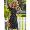 estido Summer Elegant High Waist Short Sleeve Midi Dresses 2023 Beach Casual2