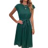 r Elegant High Waist Short Sleeve Midi Dresses 2023 Beach Casual.jpg 640x6404