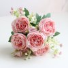 30cm Rose Pink Silk Peony Artificial Flowers Bouquet 5 Big Head and 4 Bud Cheap Fake.jpg 640x6404