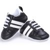 Baby Shoes Pu Leather Shoes Sports Sneakers Newborn Baby Boys Girls Stripe Pattern Shoes Infant Toddler A1