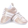 Baby Shoes Pu Leather Shoes Sports Sneakers Newborn Baby Boys Girls Stripe Pattern Shoes Infant Toddler A5