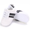 Baby Shoes Pu Leather Shoes Sports Sneakers Newborn Baby Boys Girls Stripe Pattern Shoes Infant Toddler A7