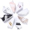 Baby Shoes Pu Leather Shoes Sports Sneakers Newborn Baby Boys Girls Stripe Pattern Shoes Infant Toddler 1