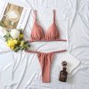 Women Swimwear 2023 Sexy Bikinis Solid Push Up Swimsui