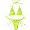Sexy Women s Metallic Halter Top Two Piece Swimsuit Tie Side (12)