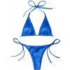 Sexy Women s Metallic Halter Top Two Piece Swimsuit Tie Side (13)