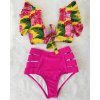 High Waist Ruffled Sexy Bikini Set 2022 Flounce Biquini Swimwear Women Two Pieces Swimsuit Floral Beach (16) kopie
