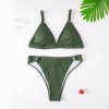 Cikini New Sexy Plus Size Bikinis Set Two Piece Solid Color Swimwear Summer