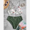 Two Piece Swimsuit Women Flower Print Split Sets (12)