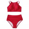 High Waist Bikini 2023 Swimsuit Women Beachwear Black Me (17)