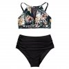 High Waist Bikini 2023 Swimsuit Women Beachwear Black Me (25)